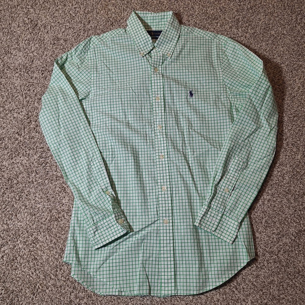 Ralph Lauren Shirt Mens Medium Slim Fit Long Sleeve Lightweight Button Down